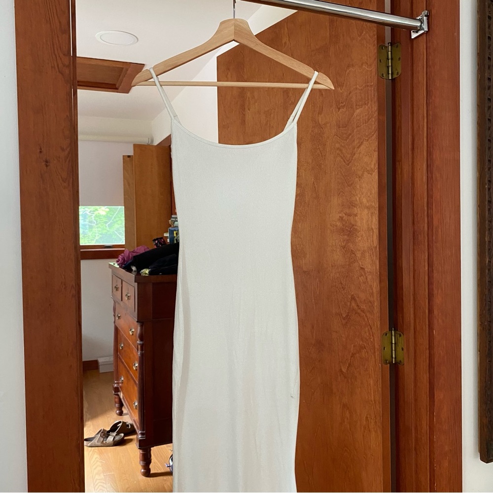 SKIMS SOFT LOUNGE SHIMMER LONG SLIP DRESS